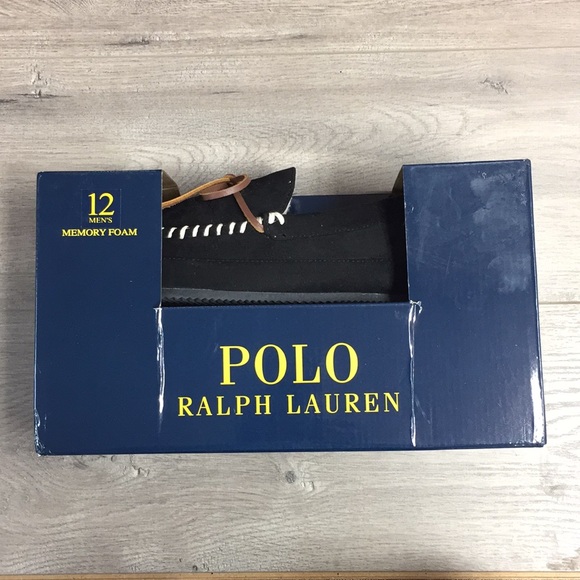 NEW POLO Ralph Lauren Mens Memory Foam Slippers Moccasins - Picture 5 of 6